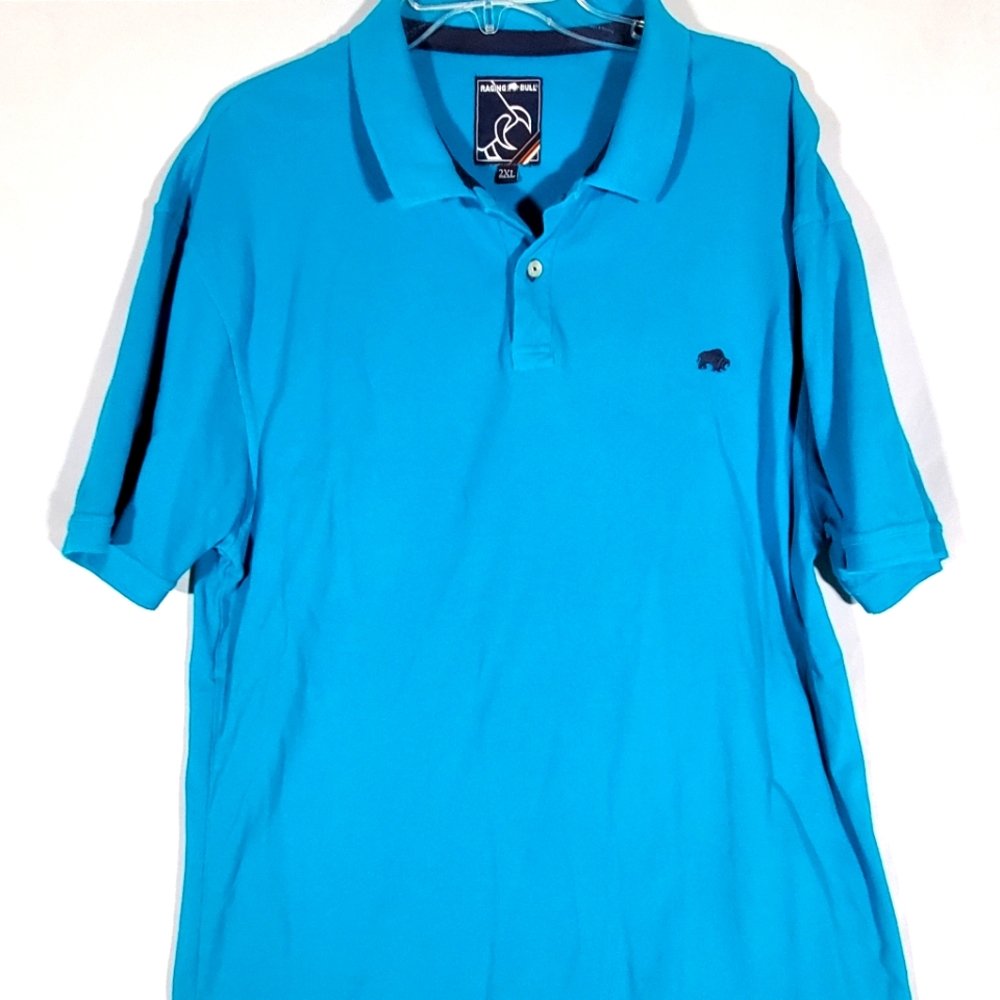 RAGING BULL TEAL POLO